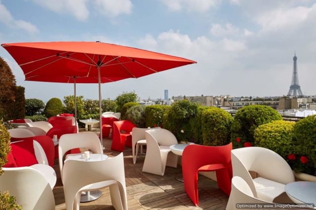 IMAGE: The view from the rooftop terrace of Hotel Raphael