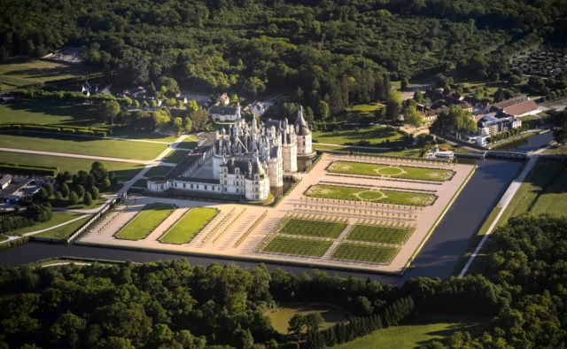 IMAGE: Aerial view of Château de Chambord in the Loire