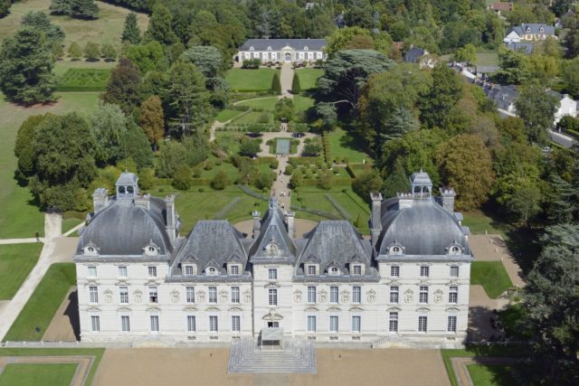 IMAGE: Aerial view of Château de Cheverny in the Loire