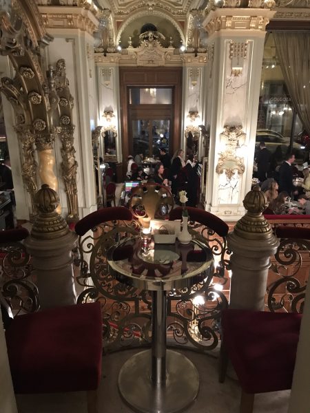 IMAGE: The opulent interior of a Budapest coffee house 