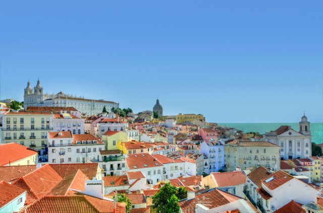 Colourful buildings in Lisbon